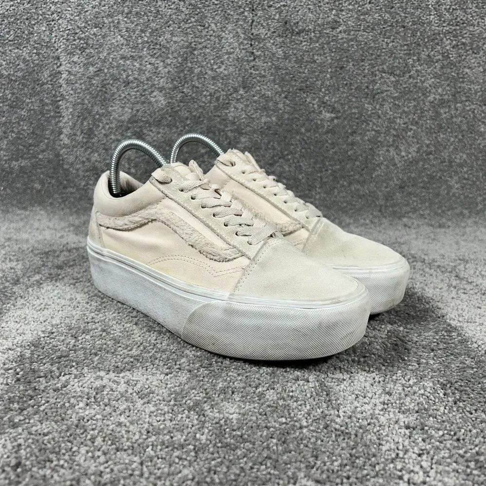 Vans Classic Slip-On Stackform Women’s Size 8 Marshmallow Cream Platform Shoes